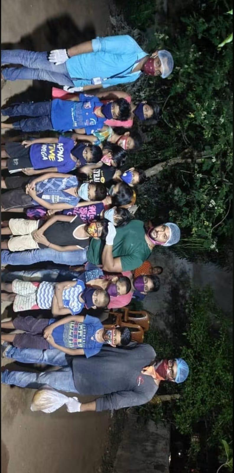 Slum child nutrition and mask distribution